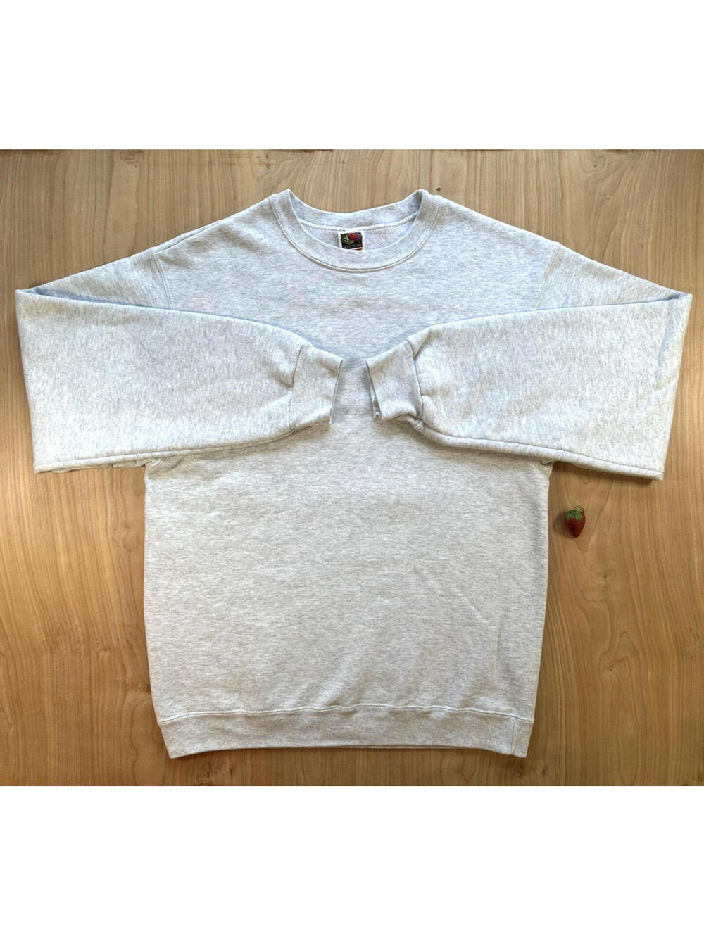 vintage 90's FRUIT OF THE LOOM blank SWEATSHIRT gray SIZE LARGE clean COTTON